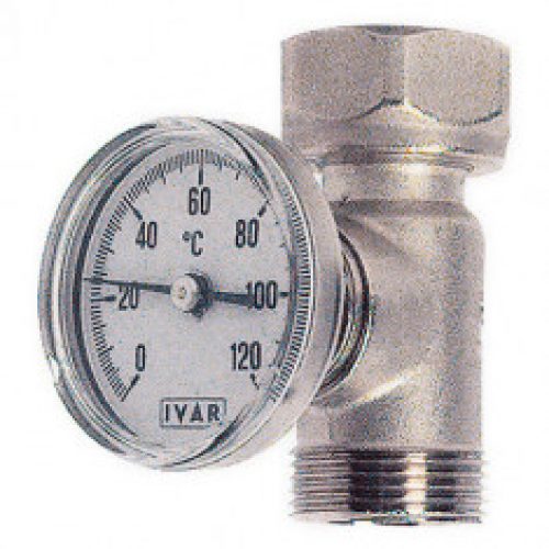 Té porte thermomètre chrome sortie collecteur PCBT Mâle-Femelle 3/4EK