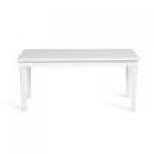 Table basse VIANNEY en acajou, fini blanc