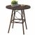 Table ronde DCB GARDEN USHUAIA diamètre 70cm avec plateau en verre – CHOCOLAT