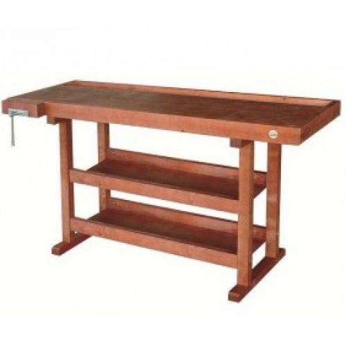 Établi bois – menuisier – à rayons intermédiaires – 1,50 m – presse