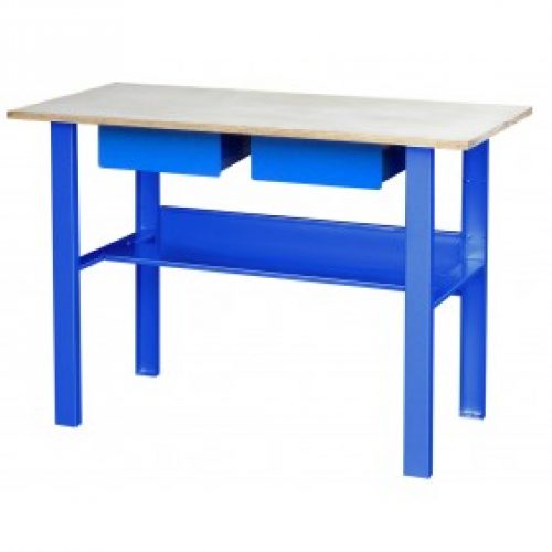 Établi – métal bois – mécanicien – à rayon – 1,20 m – 2 tiroirs