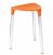 TABOURET EN RÉSINE THERMOPLASTIQUE ORANGE