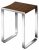 Tabouret Keuco Elegance Chromé avec placage de noyer