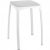 Tabouret pour salle de bain pieds acier assise ABS blanc – Losani