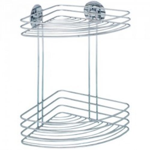 Étagère d’angle murale – 2 étages – Fixation Turbo-Loc