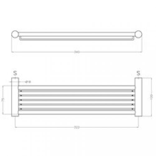 Étagère en acier brillante grille Medinox…