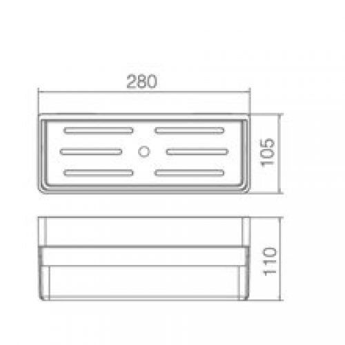 Étagère en PVC blanc rectangulaire Imex