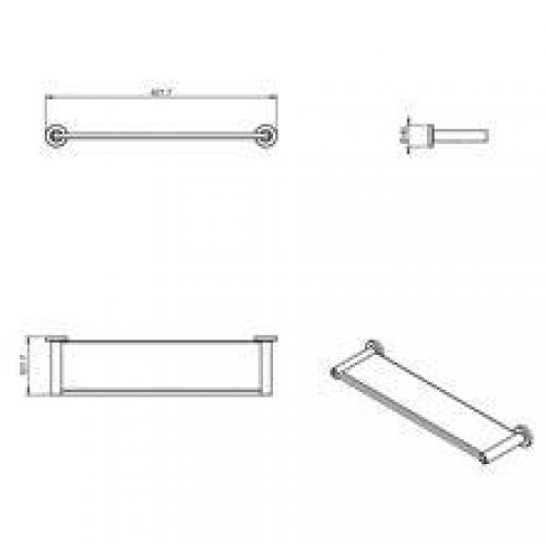 Étagère en verre architecte 43 cm COSMIC