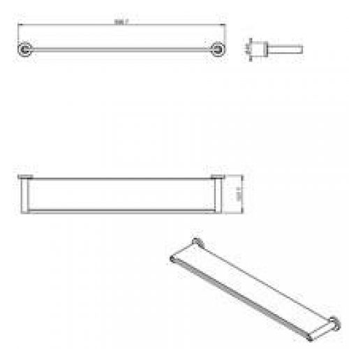 Étagère en verre architecte 60 cm COSMIC