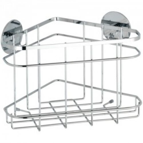 Étagère murale d&rsquo;angle pour salle de bain – Fixation Turbo-Loc