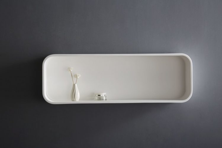 Étagère murale pour salle de bain en fonte minérale PB4204 – 90x15x30cm