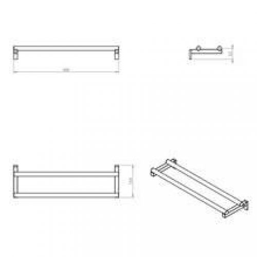 Étagère porte-serviettes de luxe COSMIC