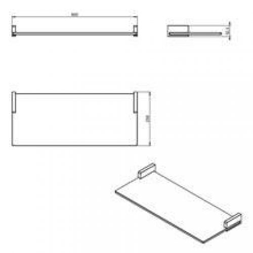 Étagère porte-serviettes en verre extreme COSMIC