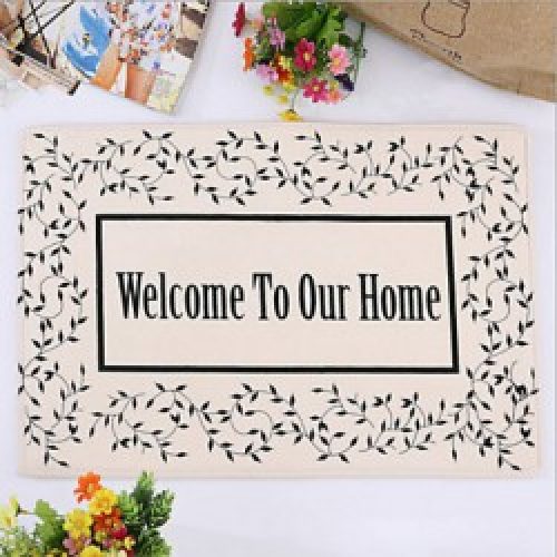 Tapis antidérapant moderne en flanelle