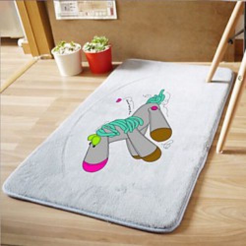 Tapis antidérapant moderne en flanelle ( 40 x 60 cm )