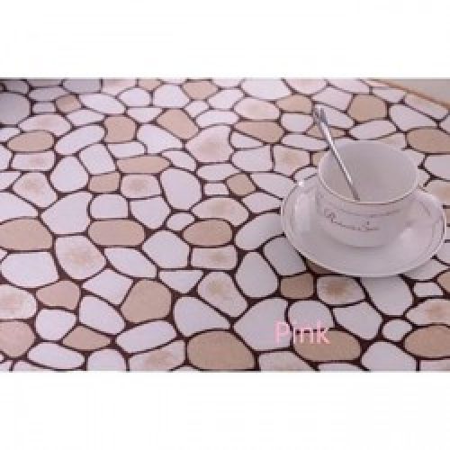 Tapis de bain avec motif géométrique en microfibre et polyester ( 40 x 60 cm ) Rose dragée