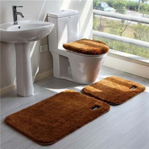 Tapis de bain classique en microfibre et polyester