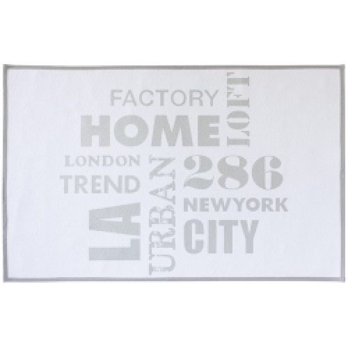 Tapis de bain coloris argent 100% coton