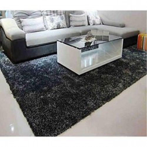 Tapis de bain gris en soie ( 40 x 60 cm )