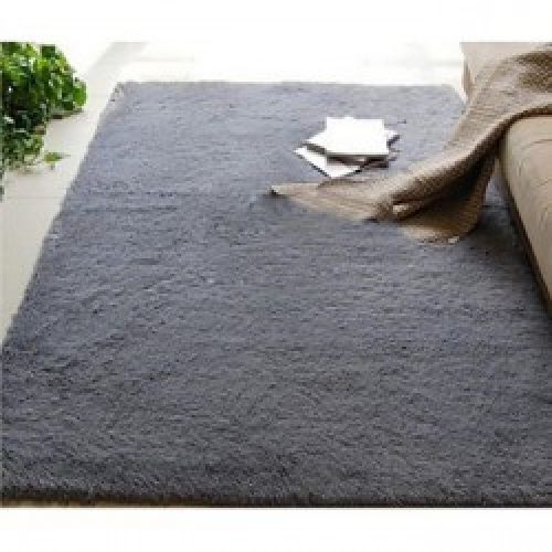 Tapis de bain gris en Soie ( 50 x 80 cm )
