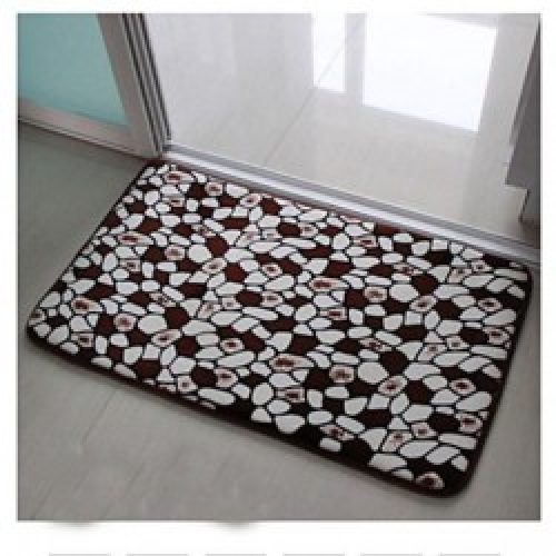 Tapis de bain moderne en flanelle ( 40 x 60 cm )