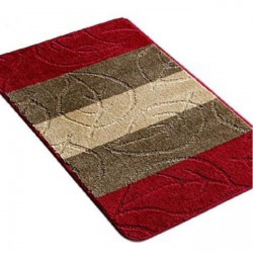 Tapis de bain moderne en métissage polyester et coton ( 40 x 60 cm )