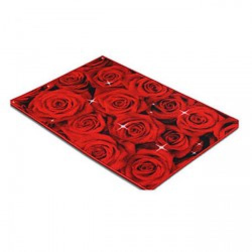 Tapis de bain moderne en polypropylène à motif fleurs brillantes ( 38 x 58 cm )