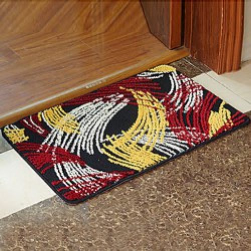 Tapis de bain Multi-couleurs à  motif rayé ( 40 x 60 cm )