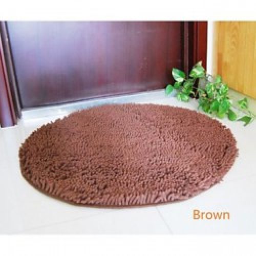 Tapis de bain rond en Chenille ( 160 x 160 cm )