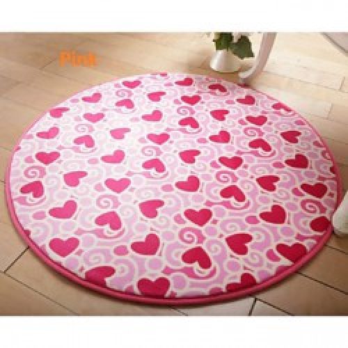 Tapis de bain rond en microfibre et polyester ( 120 x 120 cm )