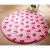 Tapis de bain rond en microfibre et polyester à  motif floral ( 160 x 160 cm ) Rose dragée