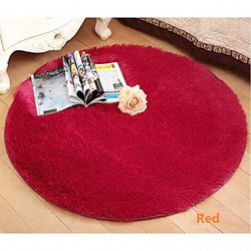 Tapis de bain rond en soie ( 80 x 80 cm )