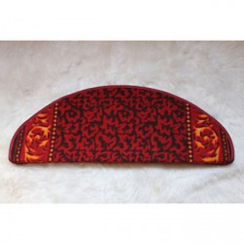 Tapis de bain rouge classique en polyester