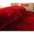 Tapis de bain rouge en soie avec des mèches denses et brillantes ( 40 x 60 cm )