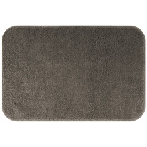 Tapis de bain uni coton et envers latex Taupe