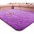 Tapis de bain violet à  poils longs en Soie