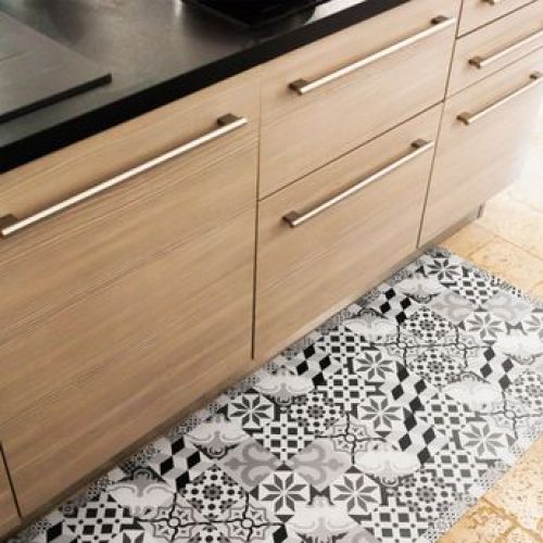 Tapis en vinyle – Carreaux de Ciment CAMBO Gris