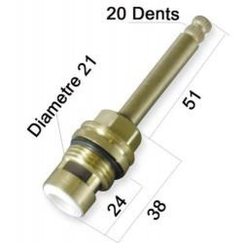 TETE CERAMIQUE 1/2 TOUR LONGUE EV/CH/EV110/111/618 20 DENTS – CRISTINA ONDYNA  PD00188