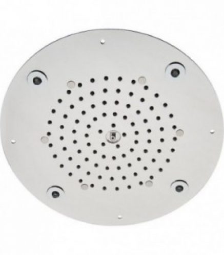 Tete de douche EHSAN Flat Light avec 4 RGB LED, therapie d290mm, inox poli