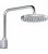 Tete de douche ELIOS, laiton plastique chromé, d200mm 1 jet, bras orientable 180°