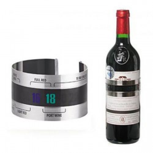 thermomètre de vin sous forme bracelet en acier inoxydable
