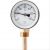 Thermomètre Radial 0-120°C D=63mm. Tube fileté M1/2 » L=40