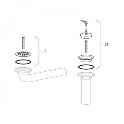 Tirette Lavabo Geberit Bonde avec bouchon de soupape pour vidange d&rsquo;évier