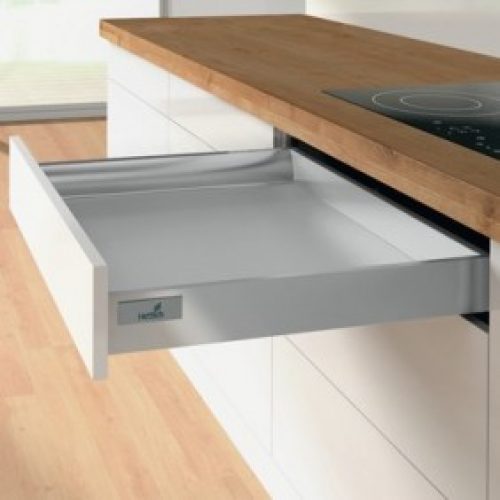 Tiroir sous four monté – hauteur 54 mm – coulisse Silent System 30 kg
