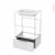 Tiroir Sous Meuble Socle N51 Bora Blanc Pour Meuble Salle De Bains L60 X H26 X P45 Cm