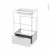 Tiroir Sous Meuble Socle N51 Ginko Blanc Pour Meuble Salle De Bains L60 X H26 X P45 Cm