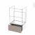 Tiroir Sous Meuble Socle N51 Ginko Taupe Pour Meuble Salle De Bains L60 X H26 X P45 Cm