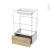 Tiroir Sous Meuble Socle N51 Ipoma Chene Naturel Pour Meuble Salle De Bains L60 X H26 X P45 Cm