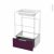 Tiroir Sous Meuble Socle N51 Keria Aubergine Pour Meuble Salle De Bains L60 X H26 X P45 Cm