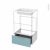 Tiroir Sous Meuble Socle N51 Keria Bleu Pour Meuble Salle De Bains L60 X H26 X P45 Cm